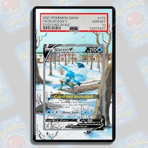 Glaceon V Alt PSA CGC Beckett | Extended Art Display Case for Graded Pokemon Card