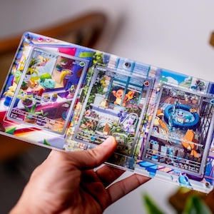Bulbasaur Charmander Squirtle AR | Display Case Extended Art for Pokemon Card
