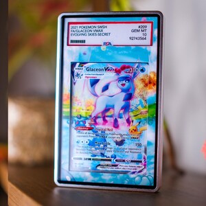 Glaceon VMAX Alt PSA BGS | Display Case Extended Art for Graded Pokemon Card