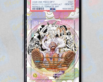 Luffy Pirate Crew Super Alt Extended Art Display Case for Graded OPTCG