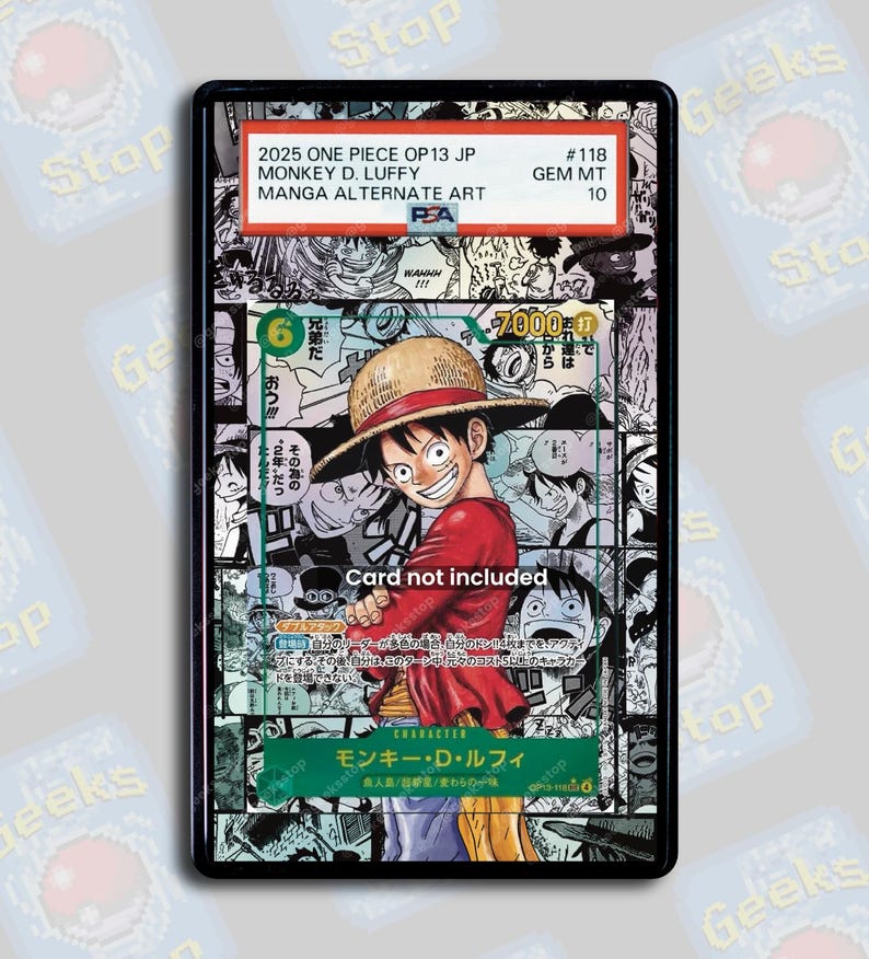 Luffy Manga OP13 PSA TAG Beckett | Extended Art Display Case for Graded OPTCG