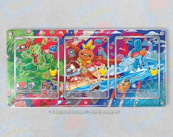 Treecko Torchic Mudkip First Partner Illustration Series 3 | Extended Art Display Case