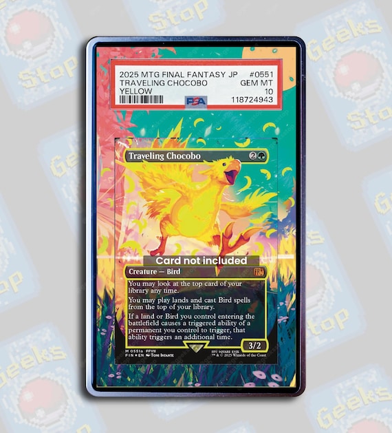 Traveling Chocobo (yellow) PSA TAG Beckett | Extended Art Display