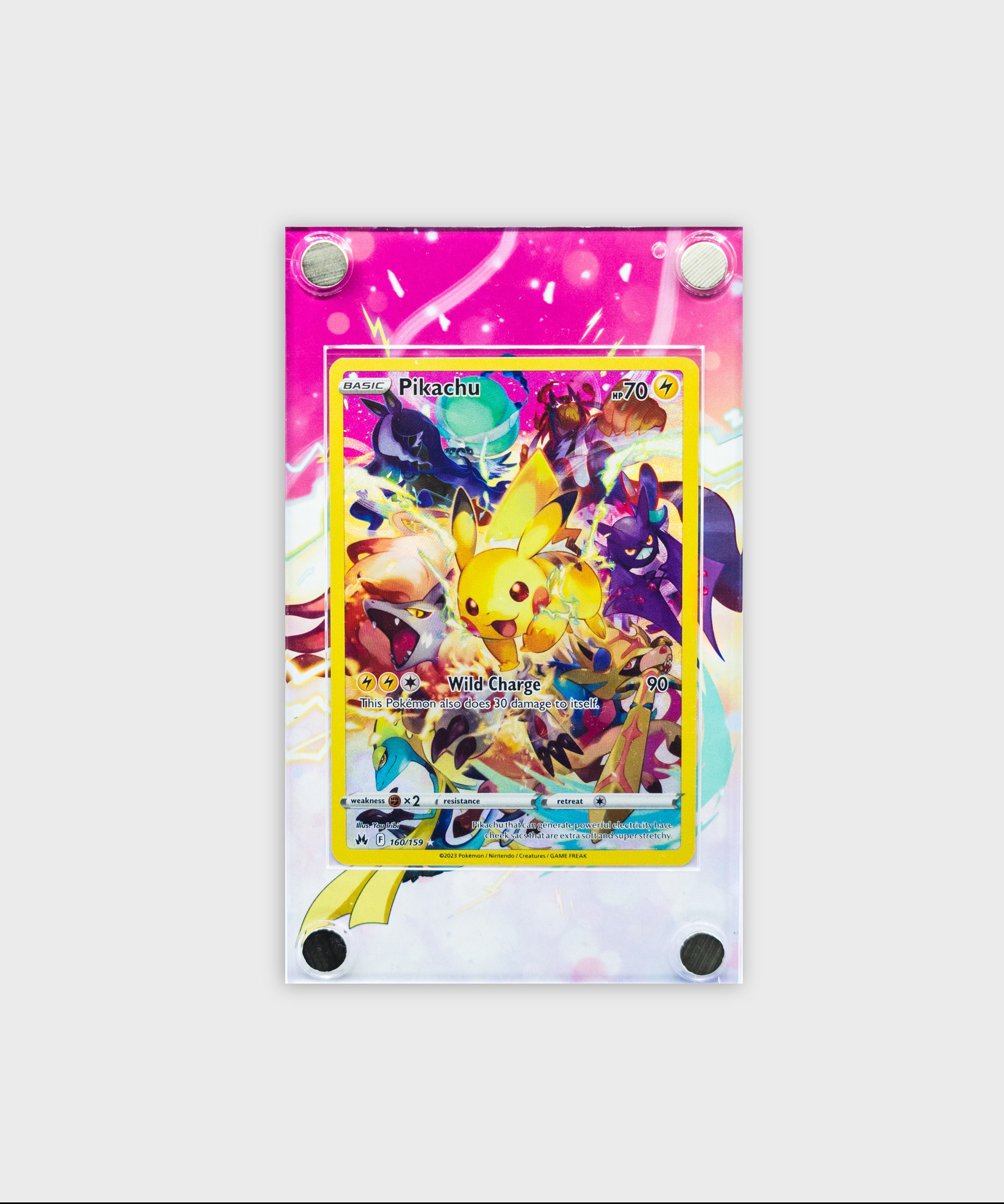 Pikachu Secret Rare 160/159 Custom Display Case for Pokémon Card