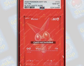 Victini ex BWR PSA TAG Beckett | Vitrine d'exposition étendue pour cartes graduées
