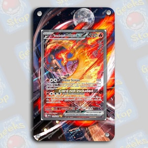 Moltres ex SAR de la Team Rocket | Illustration détaillée de la vitrine pour carte Pokémon