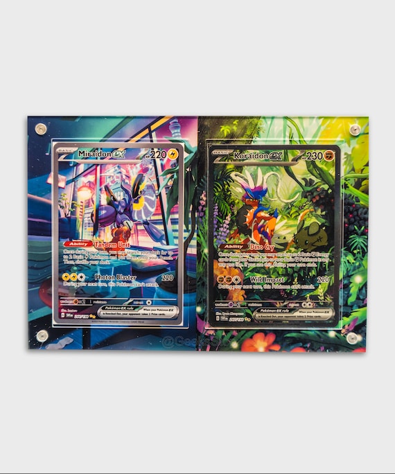 Miraidon X Koraidon Ex Alt Art Custom Pokémon Card Display 