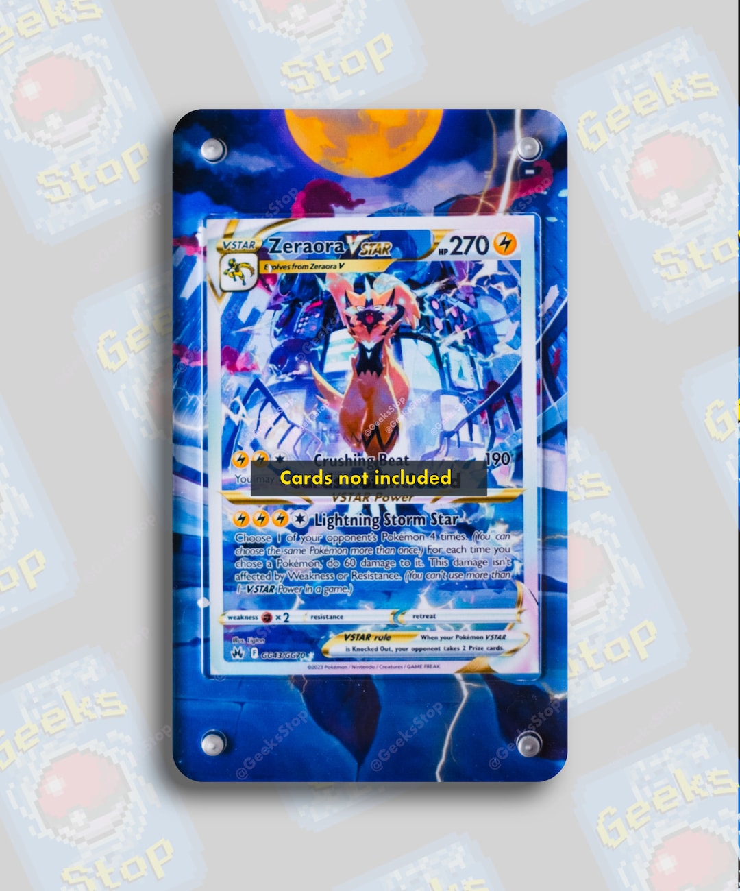 Zeraora VSTAR GG43 | Extended Art Display Case for Pokemon Card - Etsy