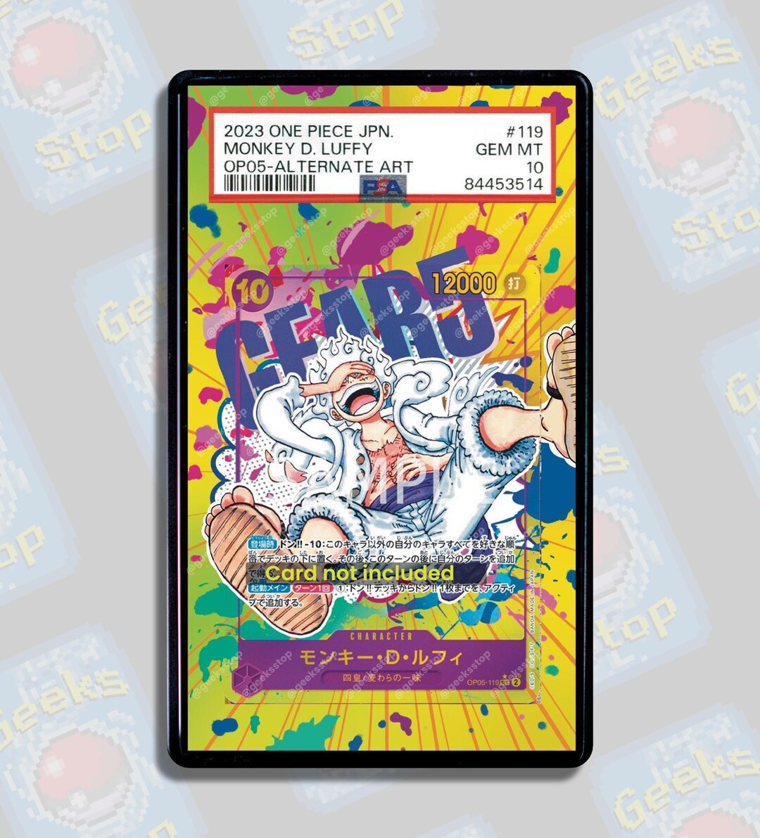 Luffy OP05 Alt Art PSA CGC Beckett | Extended Art Display Case for