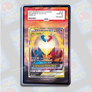 Latias Latios GX PSA CGC Beckett | Grande vitrine artistique pour carte Pokémon