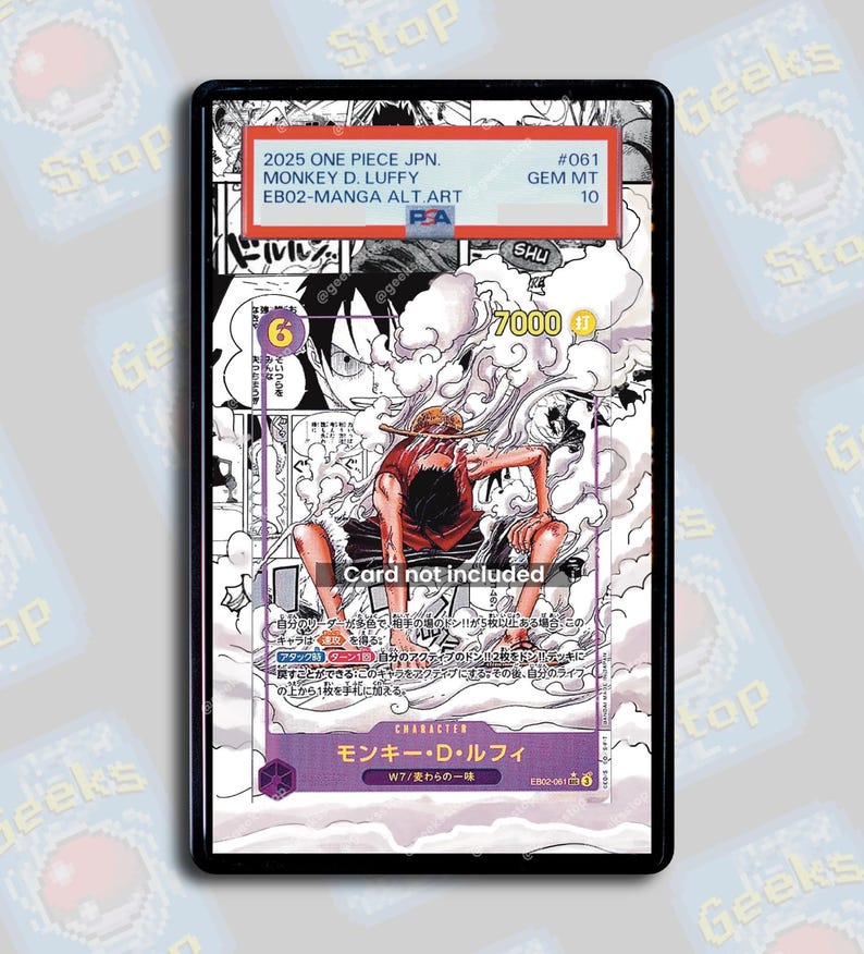 Luffy EB02 Manga PSA TAG Beckett | Extended Art Display Case for Graded OPTCG
