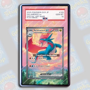 Salamence ex SAR PSA Beckett TAG | Grande vitrine artistique pour carte Pokémon
