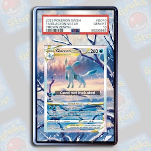 Glaceon VSTAR PSA TAG Beckett | Extended Art Display Case for Pokemon Card