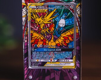 Moltres Zapdos & Articuno GX Promo Art Custom Pokemon Card Display Case