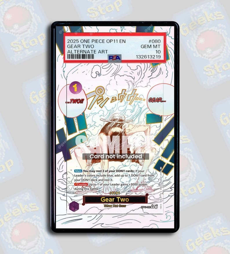 Gear Two Event Alt Art PSA TAG Beckett | Extended Art Display Case for Graded OPTCG