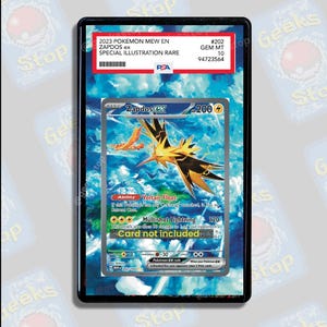 Zapdos ex 151 SIR PSA CGC Beckett | Grande vitrine artistique pour carte Pokémon