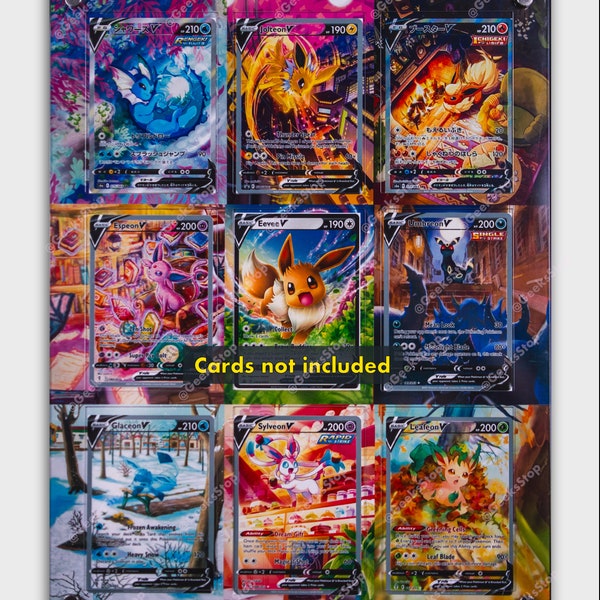 Eeveelutions V | Uitgebreide kunstvitrine voor Pokemon Card