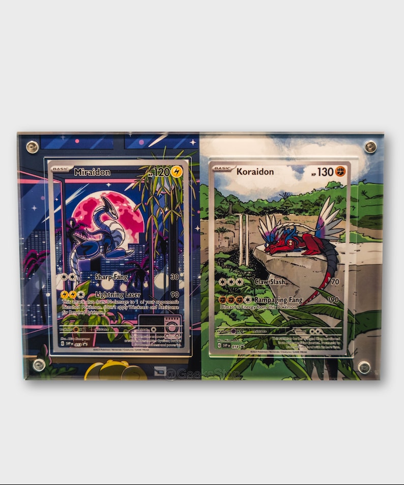 Miraidon X Koraidon Promo Alt Art Custom Pokémon Card Display Etsy