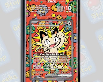 Meowth ex SIR 121 PSA CGC Beckett | Extended Art Display Case for Pokemon Card