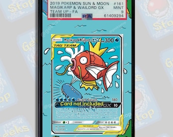 Magikarp & Wailord GX PSA Beckett | Extended Art Display Case for Pokemon Card