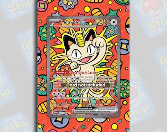 Meowth ex SAR 121 | Extended Art Display Case for Pokemon Card
