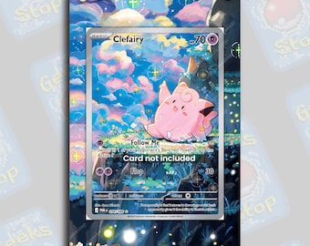 Clefairy AR 094 | Extended Art Display Case for Pokemon Card