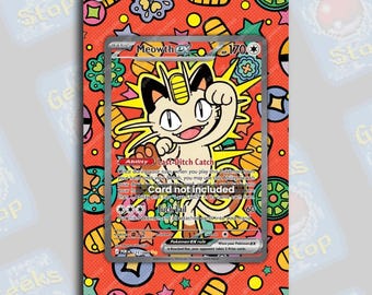 Meowth ex SAR 121 | Extended Art Display Case for Pokemon Card
