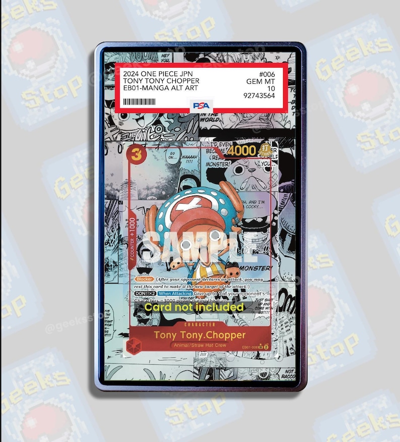 Chopper Manga Display Case Extended Art for One Piece Card