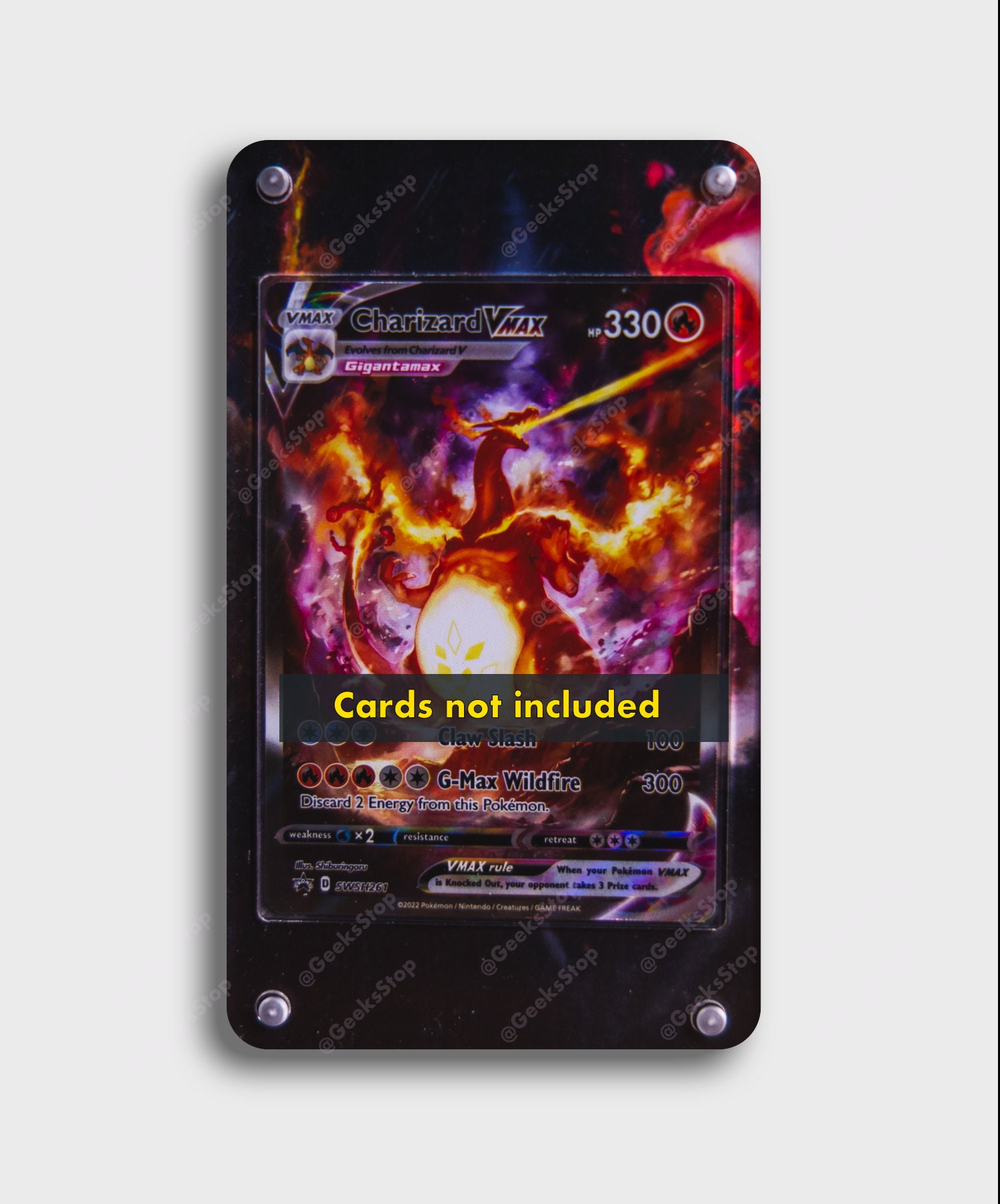 charizard vmax pokemon card gold LIUHYLG Metal - Collector's Rare Shiny Rainbow Card RarityUltra Rare Hit Points330 HP Colorless Charizard Vmax Gold Foil Pokmon