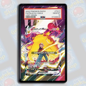 Pikachu VMAX TG17 PSA TAG Beckett | Extended Art Display Case for Graded Pokemon Card