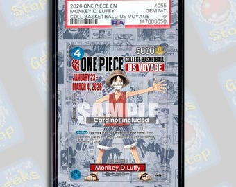 Luffy Voyage Promo PSA TAG Beckett | Extended Art Display Case for OPTCG