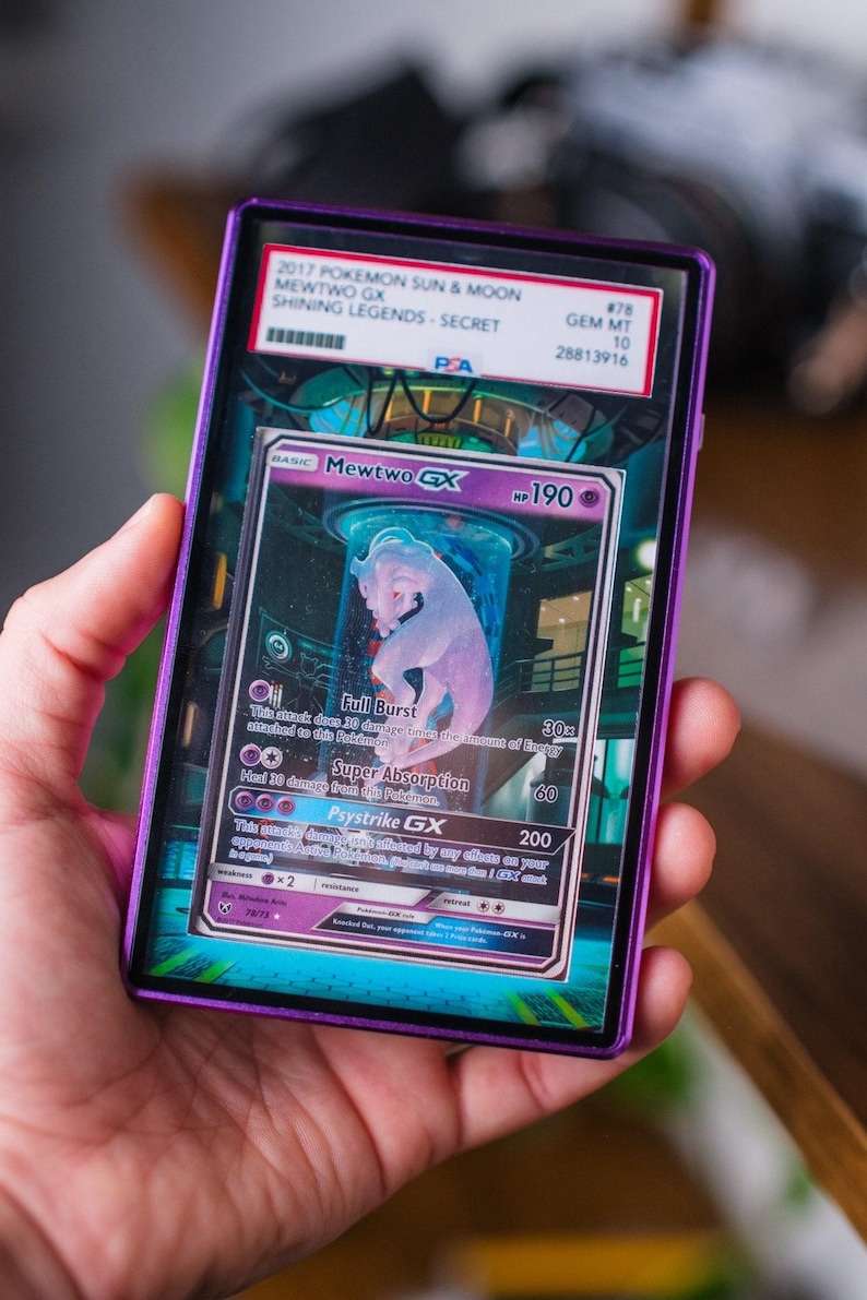 Mewtwo GX Mewtube PSA BGS | Display Case Extended Art for Graded Pokemon Card