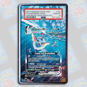 Vaporeon VMAX Promo PSA TAG Beckett | Extended Art Display Case for Graded Pokemon Card
