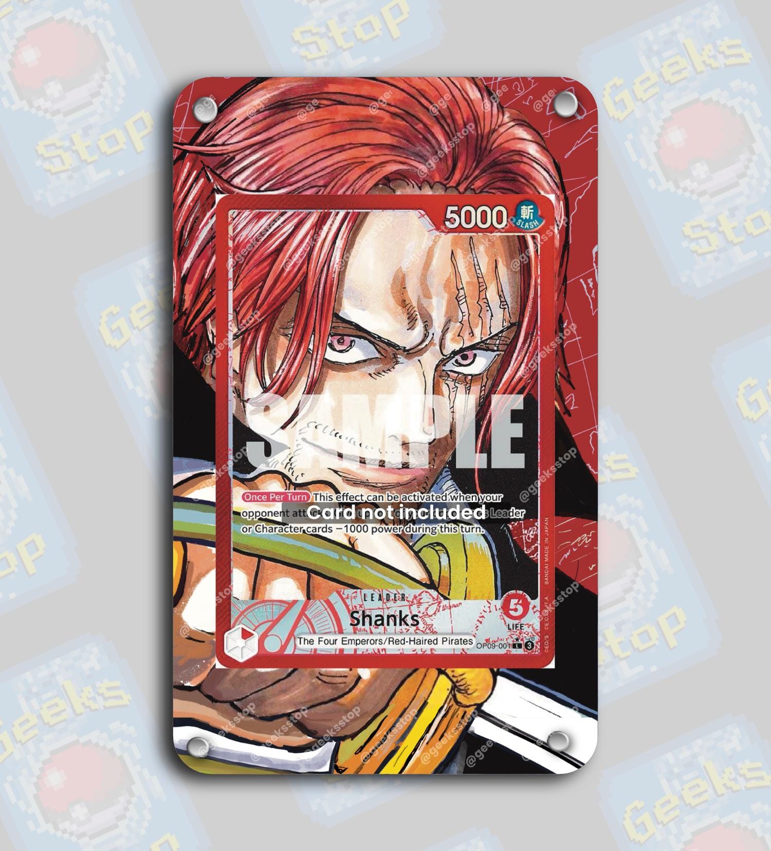 Shanks Alt Art Leader OP09 | Extended Art Display Case for OPTCG