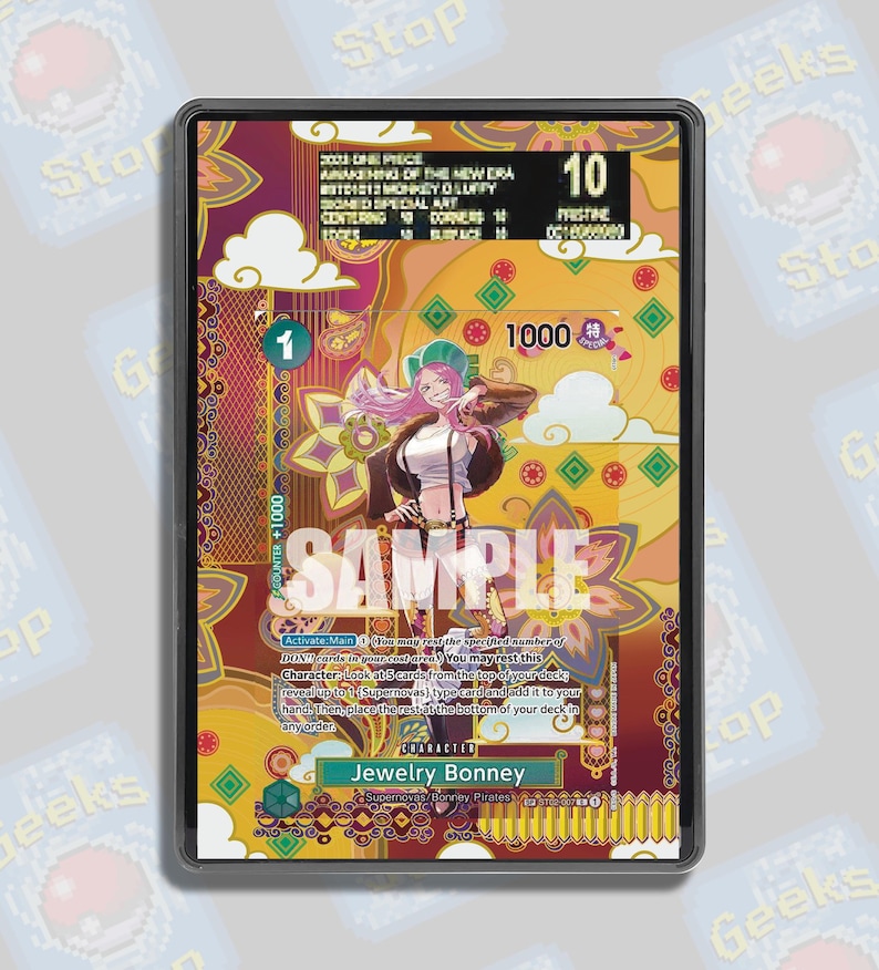 Jewelry Bonney SP OP06 PSA Beckett | Extended Art Display Case for OPTCG