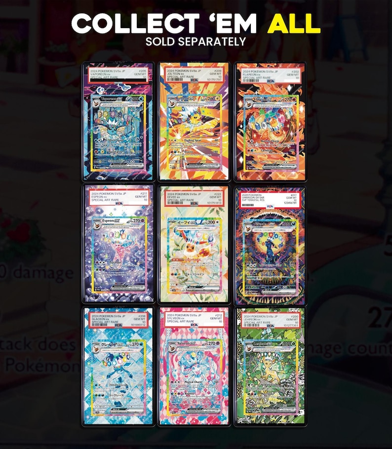 a collection of pokemon trading cards