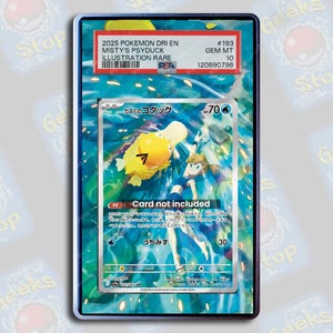 Misty's Psyduck PSA TAG Beckett | Extended Art Display Case for Graded Pokemon Card