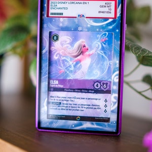 Elsa Enchanted PSA | Display Case Extended Art for Graded Lorcana Card