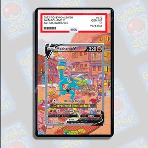Machamp V PSA CGC Beckett | Große Kunst Vitrine für Pokemon Karte Bild 1