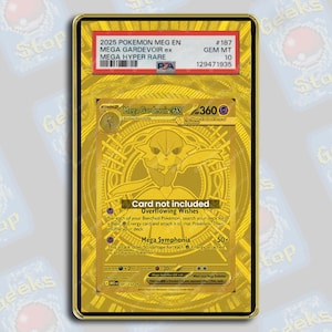 Mega Gardevoir ex Gold Hyper Rare PSA TAG Beckett | Extended Art Display Case for Graded Card