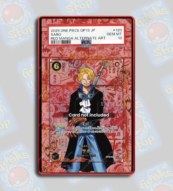 Sabo Red Manga OP13 PSA TAG Beckett | Extended Art Display Case