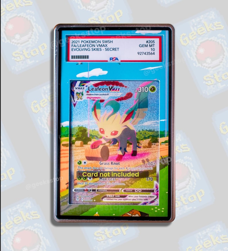 Leafeon VMAX Alt PSA BGS | Display Case Extended Art for Graded Pokemon Card