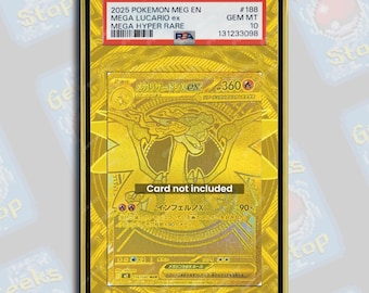 Mega Charizard ex Gold SAR PSA TAG Beckett / Vetrina espositiva estesa per carte classificate