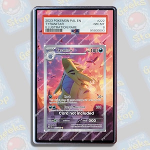 Tyranitar AR PSA CGC Beckett | Grande vitrine artistique pour cartes Pokémon graduées