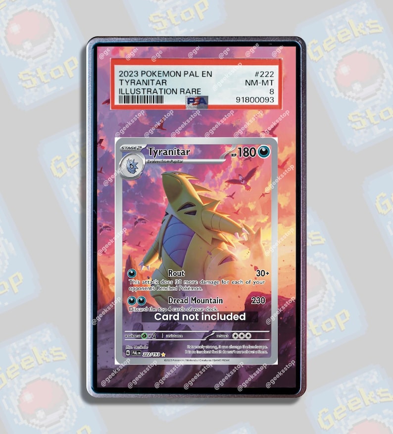 Tyranitar AR PSA CGC Beckett | Extended Art Display Case for Graded Pokemon Card