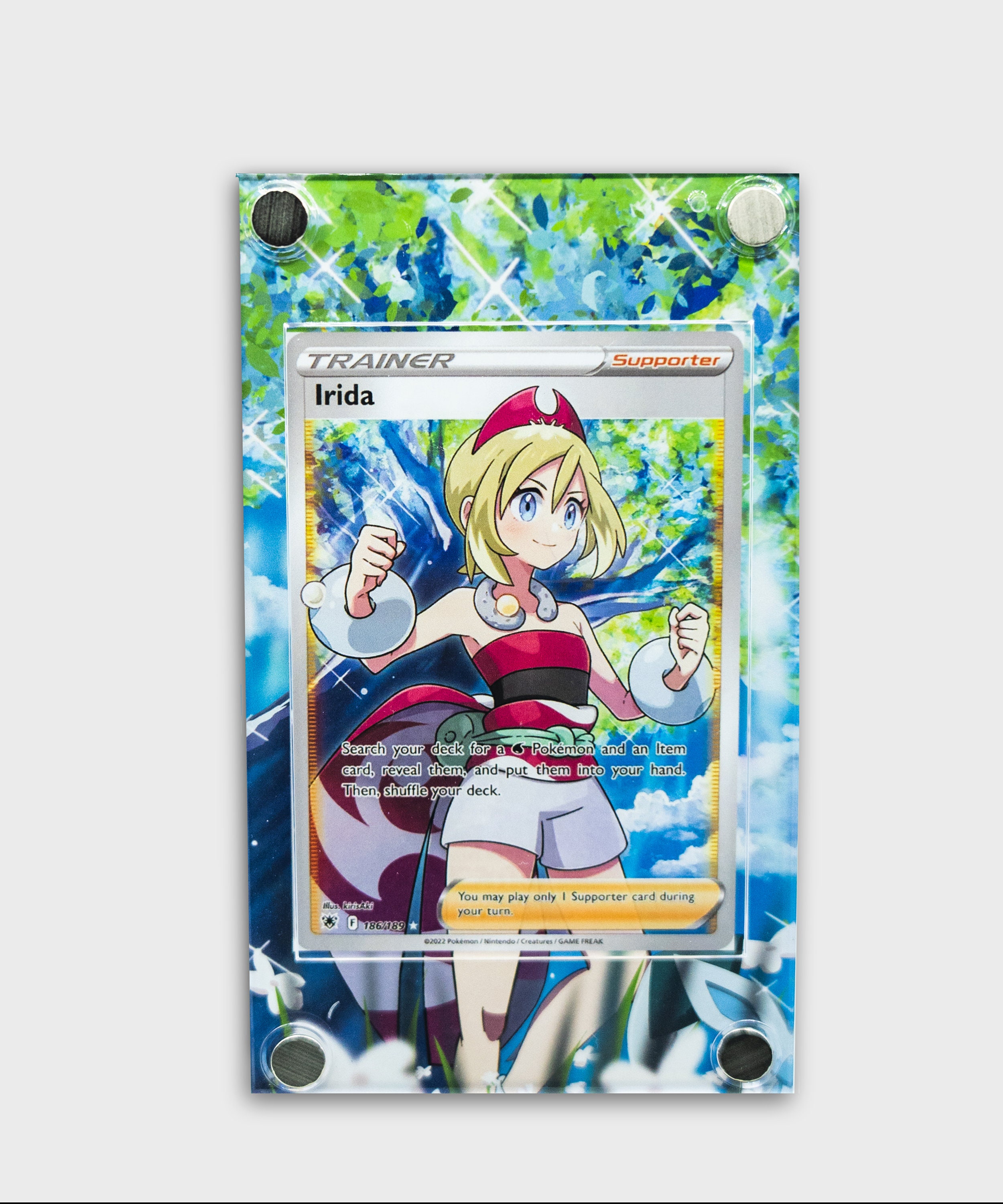 Irida FA Trainer 186/189 Custom Pokmon Card Display Case - Etsy