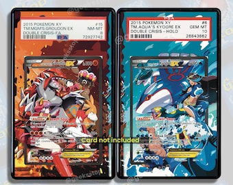 チームマグマのグラードンとチームアクアのカイオーガ ex PSA CGC