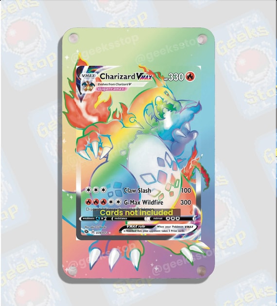 charizard vmax rainbow rare card Charizard VMAX Rainbow | Extended Art Display Case for Pokemon Card