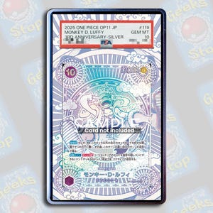 Luffy Anniversary Silver PSA TAG Beckett | Extended Art  Display Case for Graded OPTCG