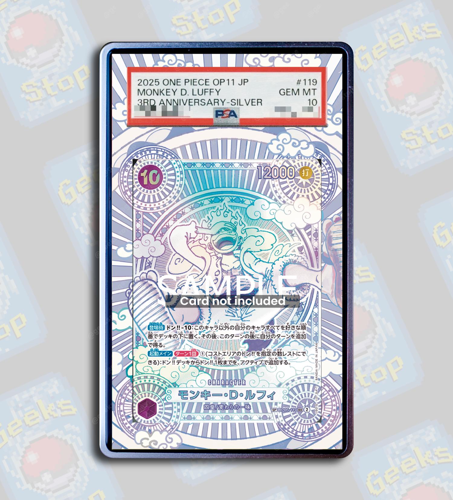 Luffy Anniversary Silver PSA TAG Beckett | Extended Art Display
